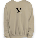 L Tooth Sand Sweatshirt With Black Embroidery