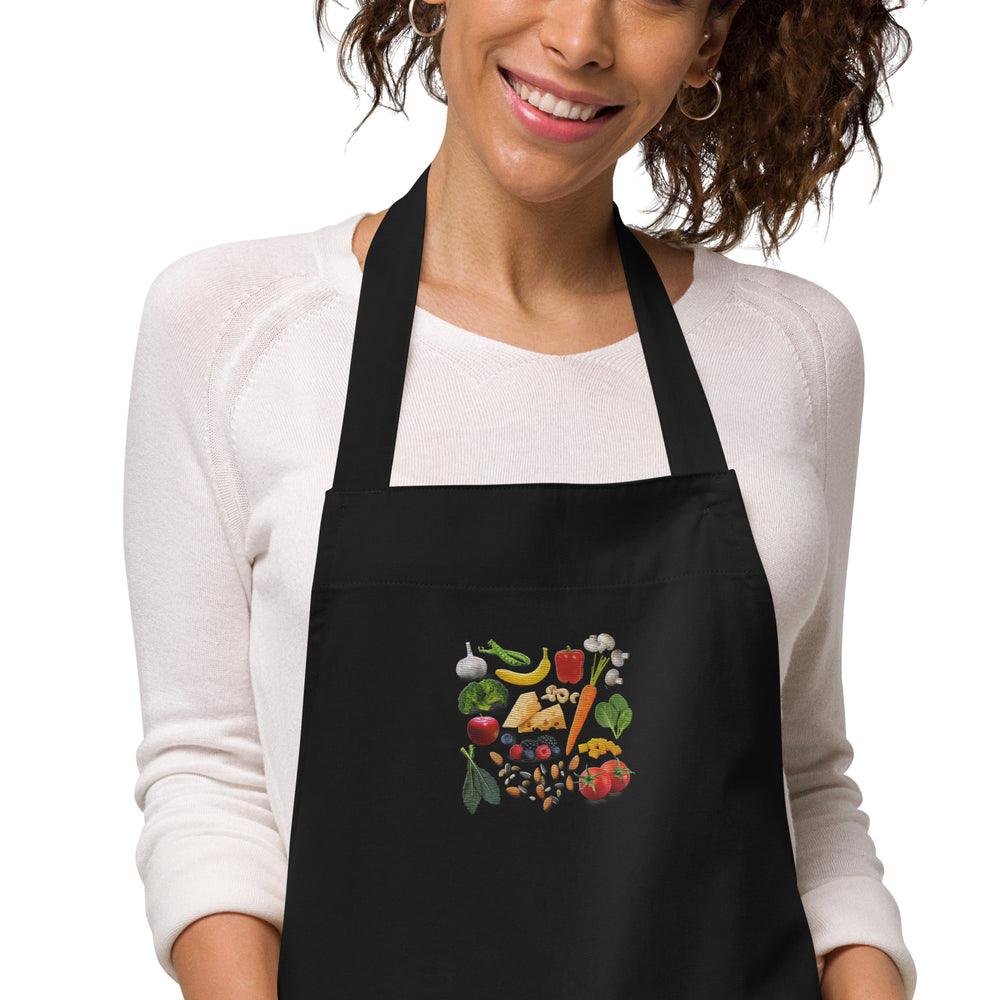 Good Food Embroidered Organic cotton apron