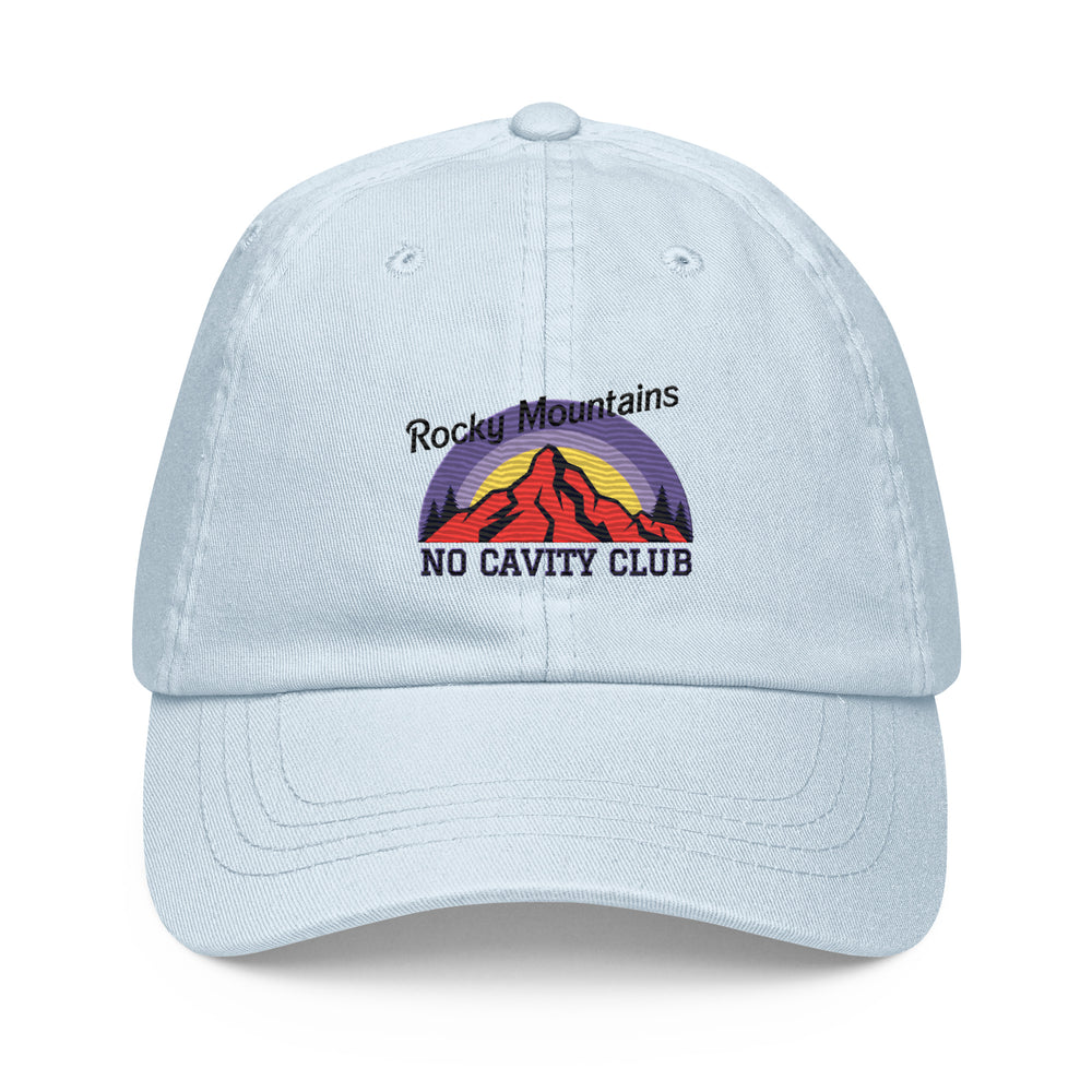 Rocky Mountain No Cavity Club Embroidered Pastel Baseball Hat