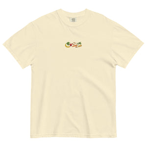 Good Food Embroidered garment-dyed heavyweight t-shirt