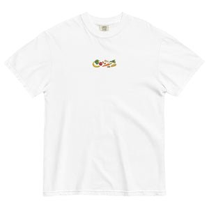 Good Food Embroidered garment-dyed heavyweight t-shirt