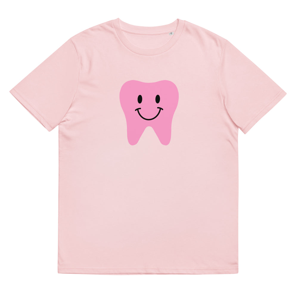 Dental Professional In The Mile High City Pink Happy Tooth Vibes Organic T-Shirt