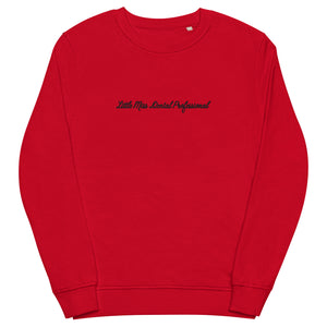 Little Miss Dental Professional Organic Black Embroidered Sweatshirt