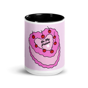 Be My  Patient Heart Cake Mug with Color Inside