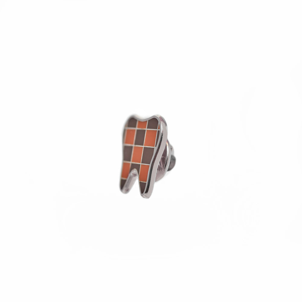 Specialty Tooth Pin - Couture Brown Damier Print