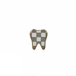 Specialty Tooth Pin - Couture White Damier Print