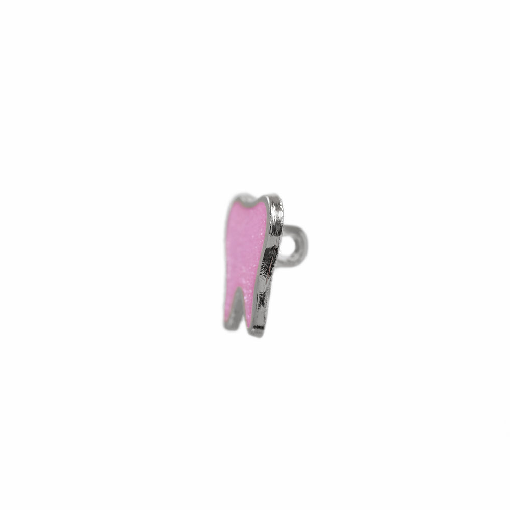Original Tooth Shoelace Charm - Pink Glitter