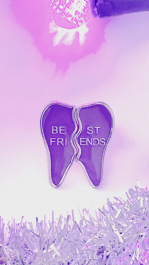 
            
                Load and play video in Gallery viewer, Limited Edition- BEST FRIENDS Tooth Pin in Silver
            
        