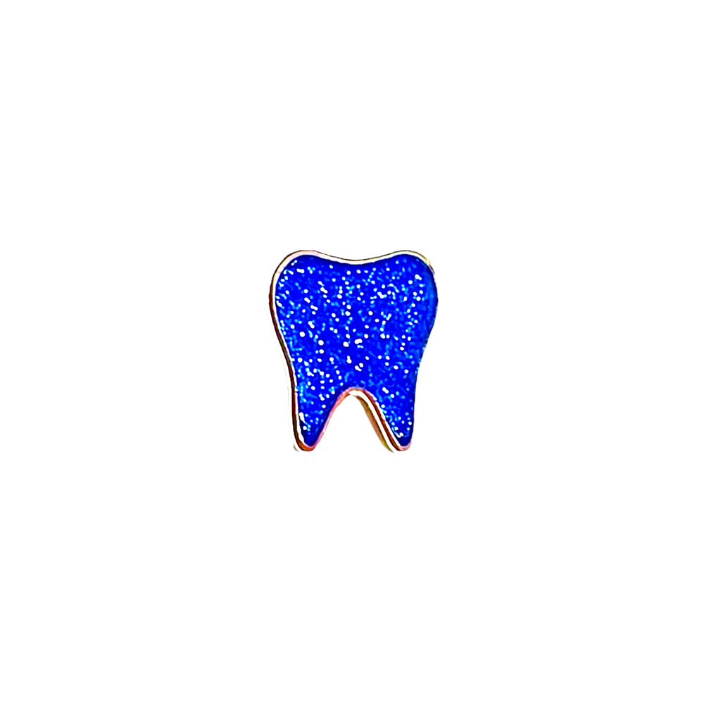 Original Tooth Pin- Blue Glitter
