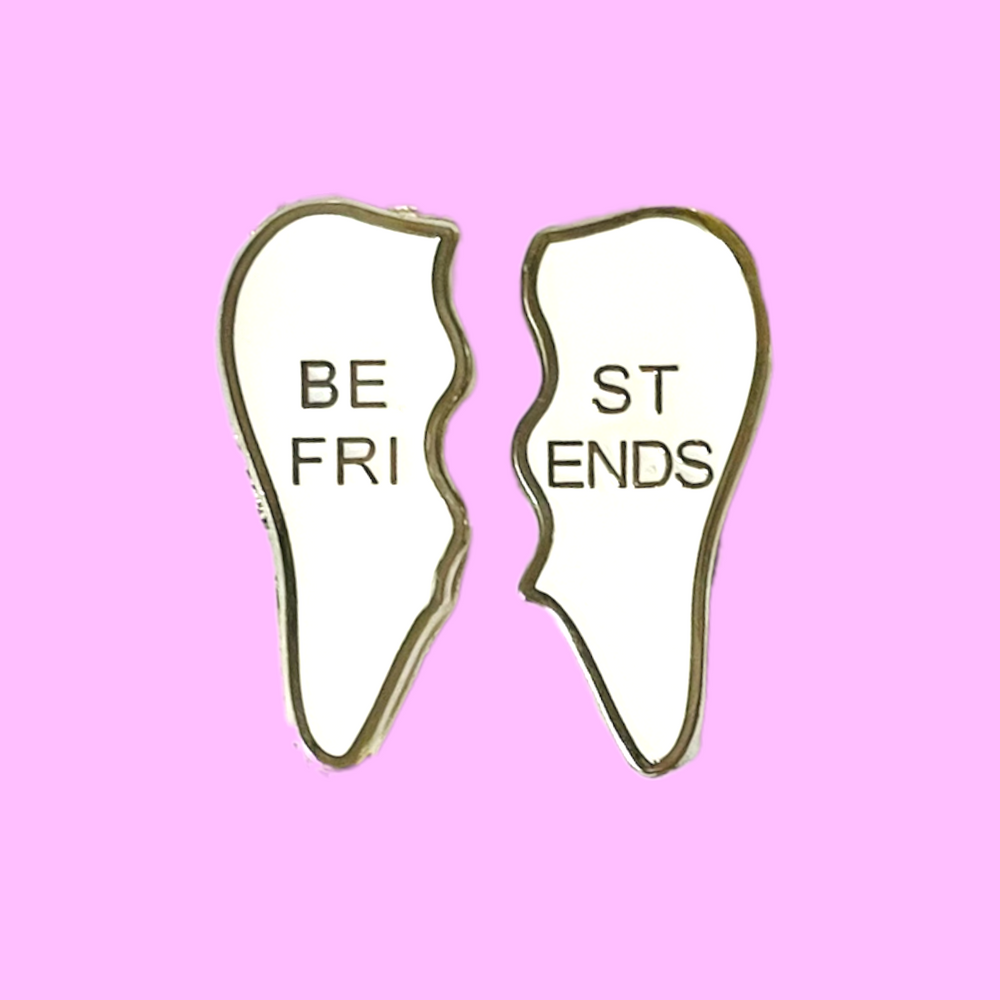 Specialty Best Friends Tooth Pin- White