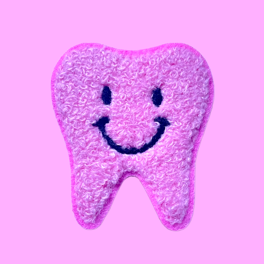 Happy Tooth Patch - Iron-on Chenille