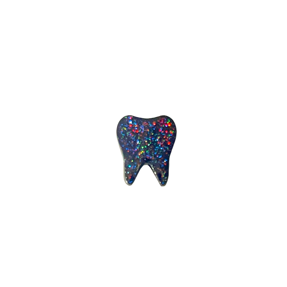 Original Tooth Pin - Black Glitter