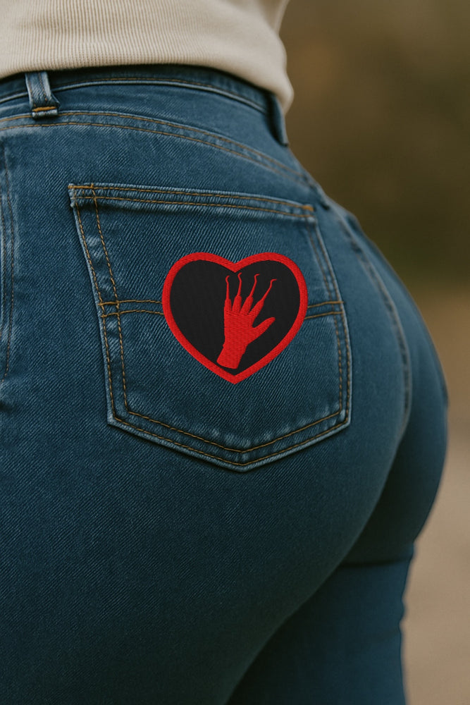 The Hygiene Claw Embroidered Heart Patch