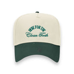 Here For The Clean Teeth - Embroidered Baseball Cap, Forest Green