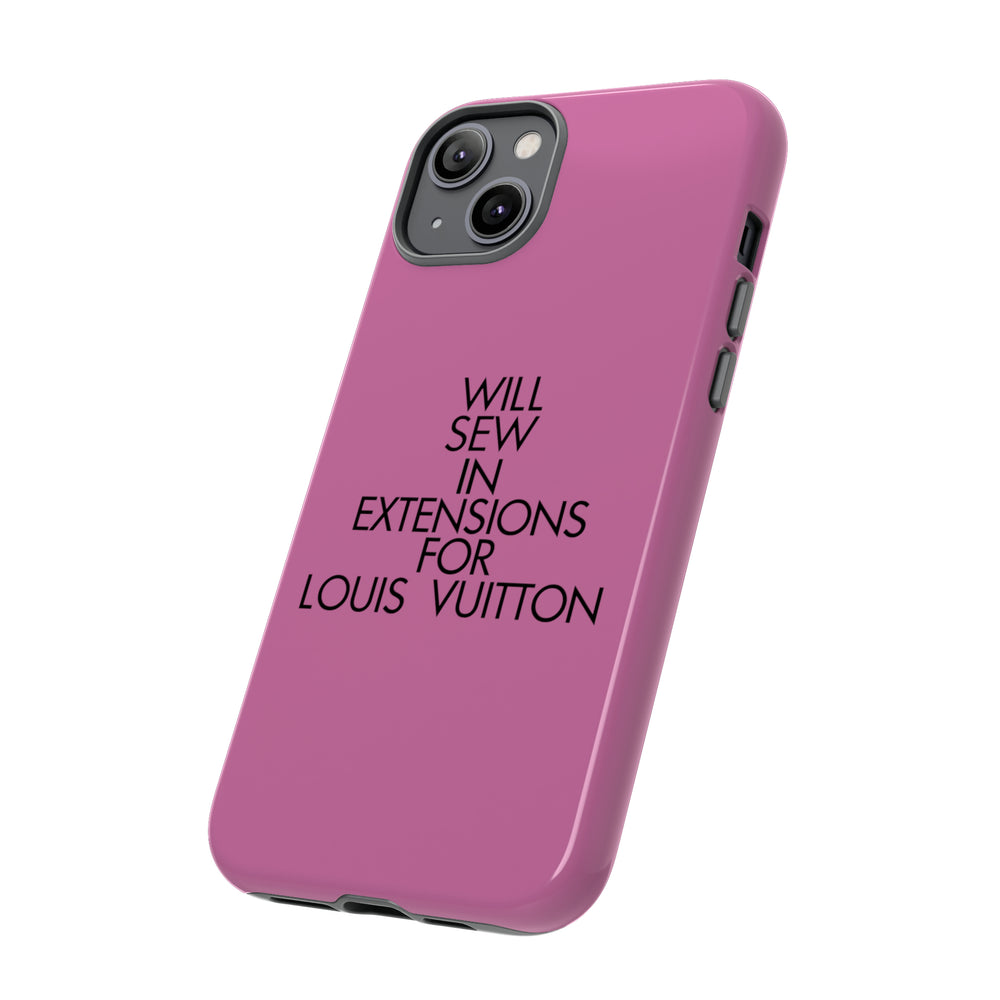 Will Sew In Extensions For L Tough Cell Phone Case- Pink