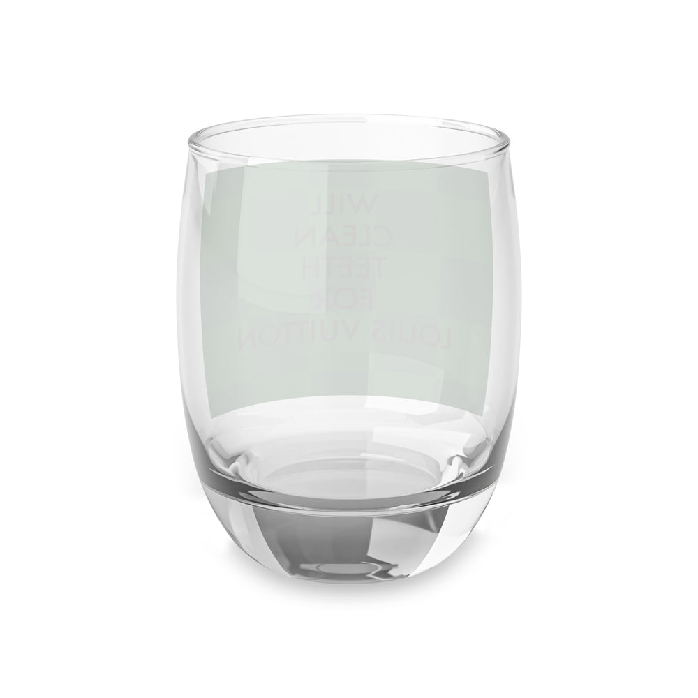 Will Clean Teeth For L Tooth Whiskey Glass- Green Check