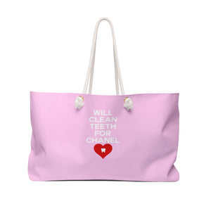 Will Clean Teeth For C Weekender Bag- Valentines Special