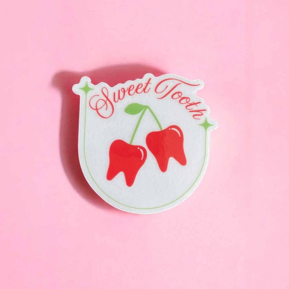 Sweet Tooth Cherry Transparent Sticker