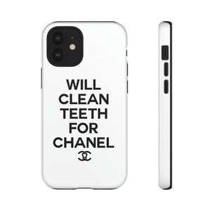 Will Clean Teeth For C Tough Cell Phone Case- White