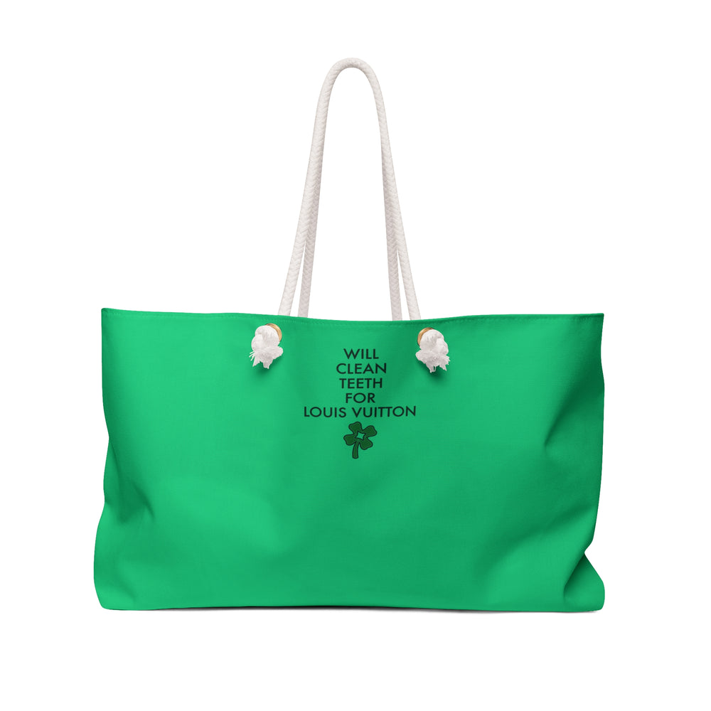 Will Clean Teeth For  L Tooth Weekender Bag- St. Patricks Day Special