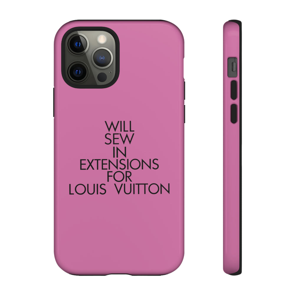 Will Sew In Extensions For L Tough Cell Phone Case- Pink