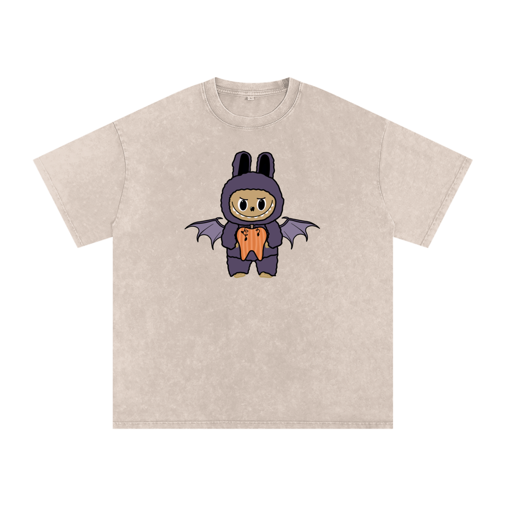 BattyBubu Snow Washed Oversized Cotton T-Shirt