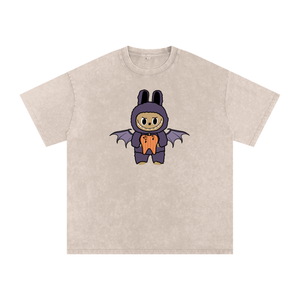 BattyBubu Snow Washed Oversized Cotton T-Shirt