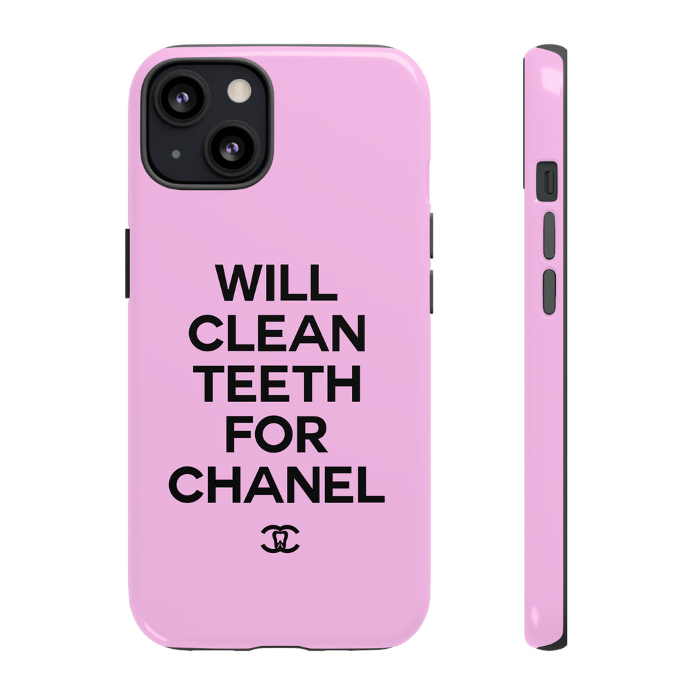Will Clean Teeth For C Tough Cell Phone Case- Pink