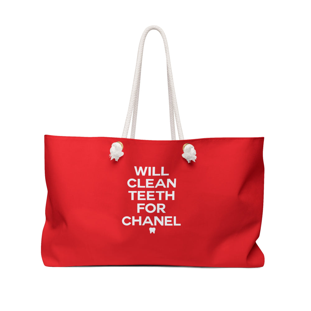 Will Clean Teeth For C Weekender Bag- Valentines Special