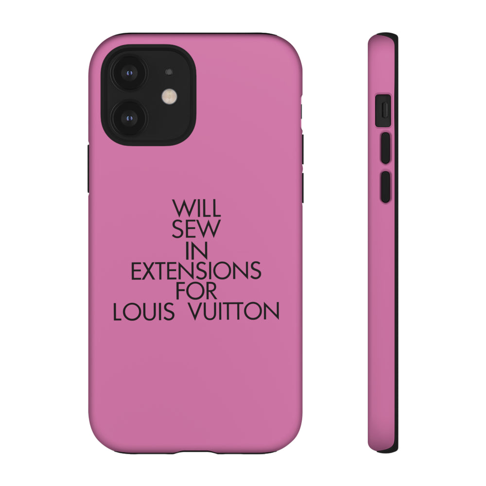 Will Sew In Extensions For L Tough Cell Phone Case- Pink