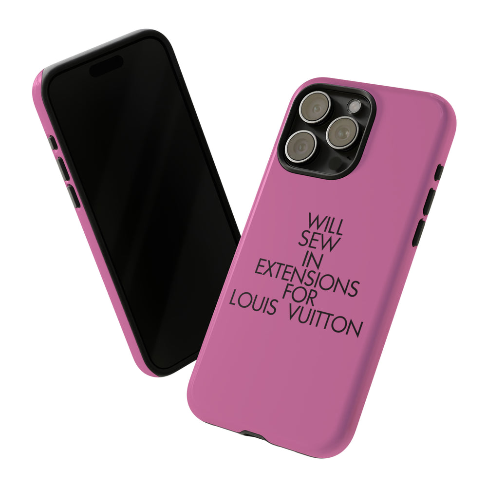 Will Sew In Extensions For L Tough Cell Phone Case- Pink