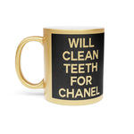 Will Clean Teeth For C Metallic Mug (Silver\Gold)