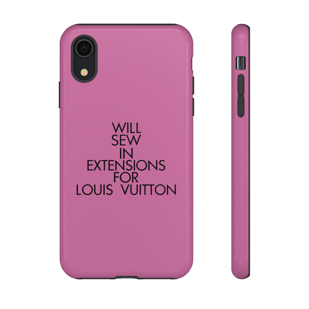 Will Sew In Extensions For L Tough Cell Phone Case- Pink