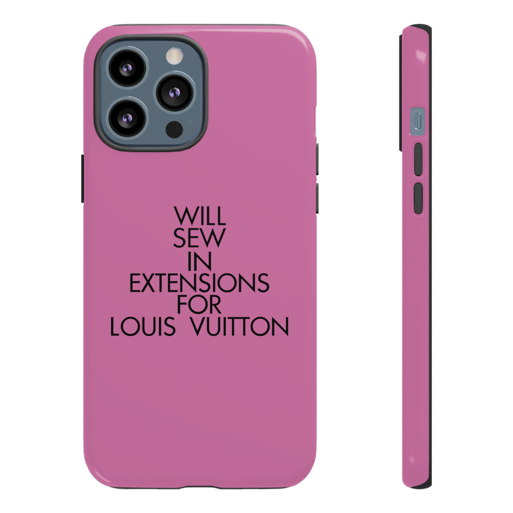 Will Sew In Extensions For L Tough Cell Phone Case- Pink