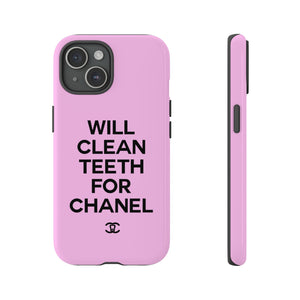Will Clean Teeth For C Tough Cell Phone Case- Pink