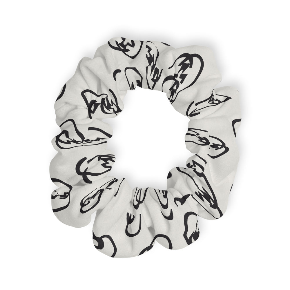 G Tooth Hair Scrunchie- Neutral & Black