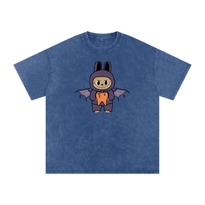 BattyBubu Snow Washed Oversized Cotton T-Shirt