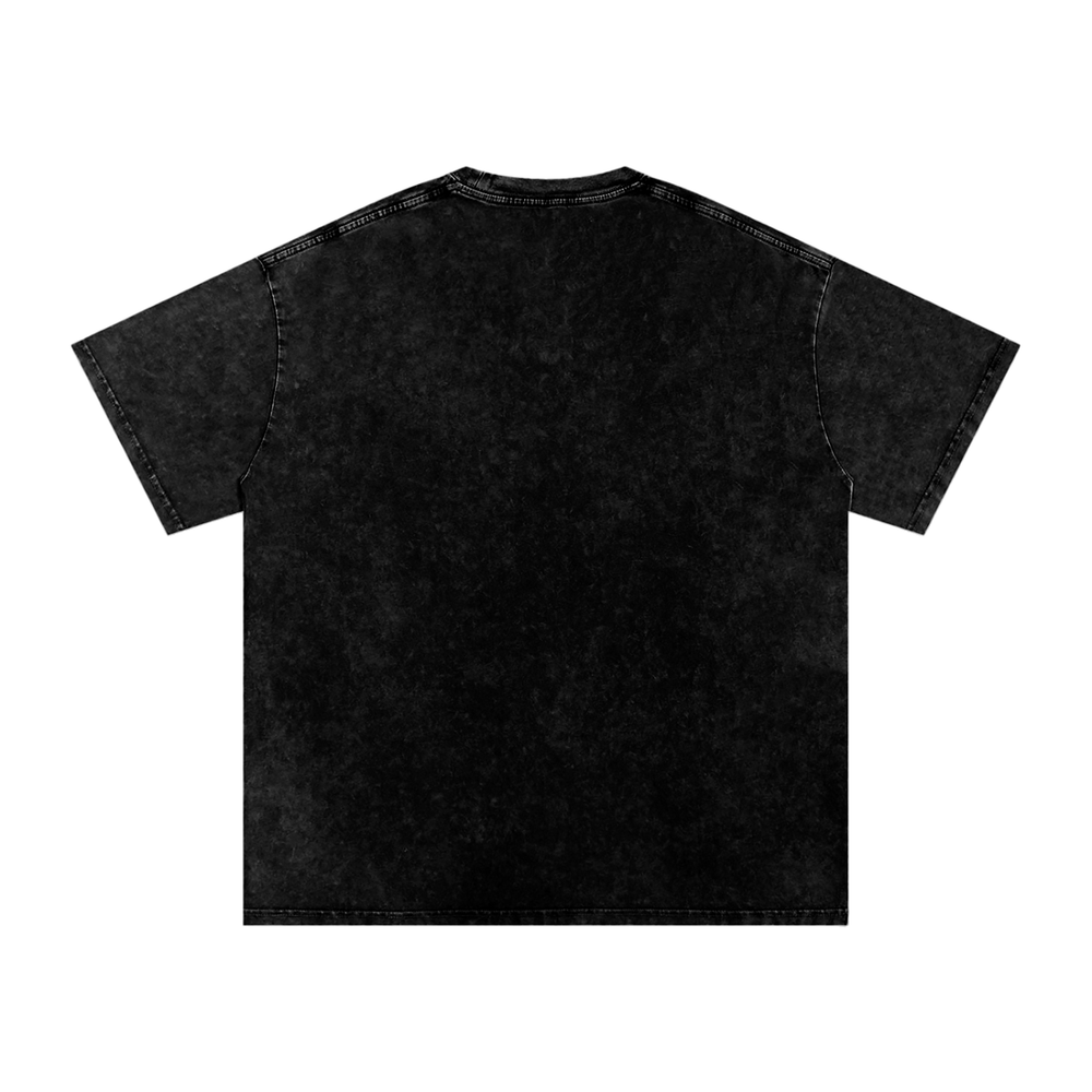 BattyBubu Snow Washed Oversized Cotton T-Shirt