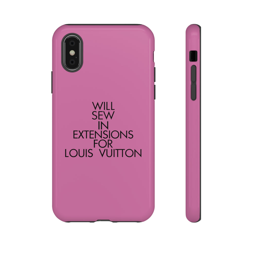 Will Sew In Extensions For L Tough Cell Phone Case- Pink