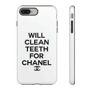 Will Clean Teeth For C Tough Cell Phone Case- White