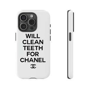 Will Clean Teeth For C Tough Cell Phone Case- White