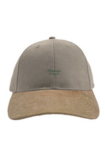 Champagne Cowgirl Embroidered Faux Suede Bill Cap- Neutral