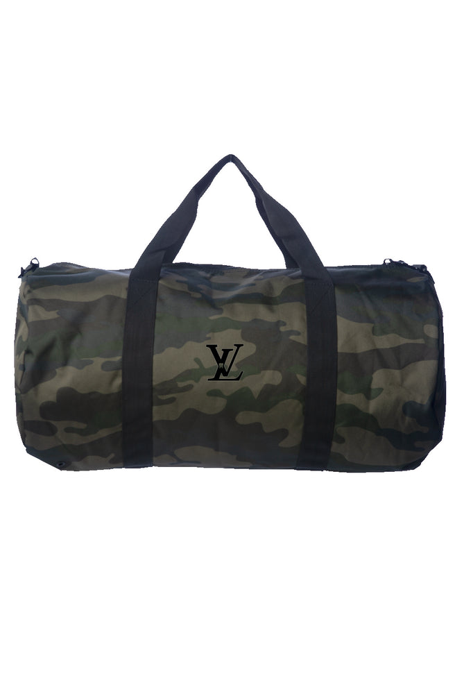 LV Day Trip Duffle Forest Camo With Black Embroidery