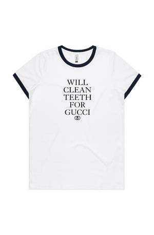 Will Clean Teeth For G Ringer T-Shirt