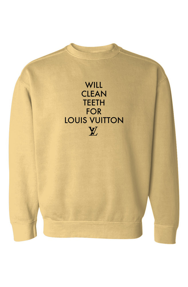 LV Garment-Dyed Sweatshirt- Butter