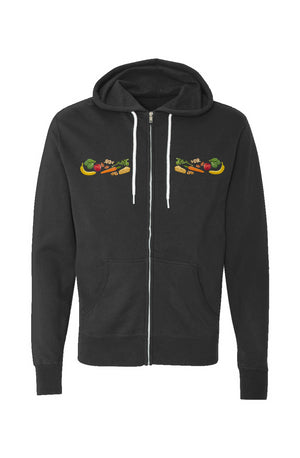 Unisex Lightweight Full-Zip Hoodie Black