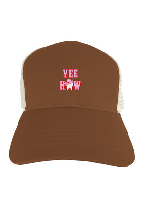 Yee Haw Tooth Eco Trucker Organic Recycled Brown Hat
