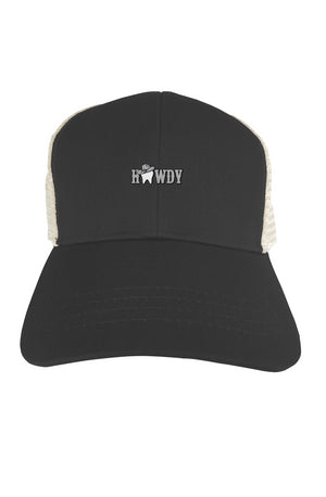 Howdy Tooth Eco Trucker Organic Recycled Black Hat- Black Design