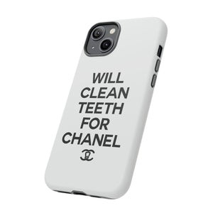 Will Clean Teeth For C Tough Cell Phone Case- White