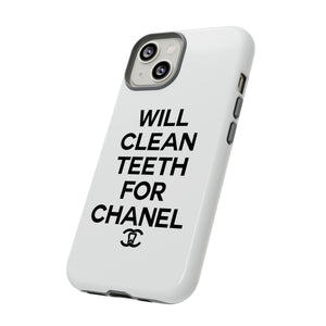 Will Clean Teeth For C Tough Cell Phone Case- White